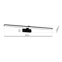 Milagro - Kinkiet SPLASH BLACK 100cm 21W LED