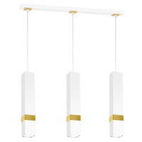 Milagro - Lampa wisząca VIDAR WHITE/GOLD 3xGU10