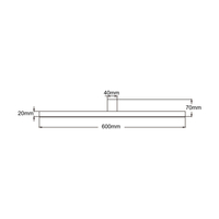 Kinkiet Nevada 60 cm czarny IP44 LED 4000K