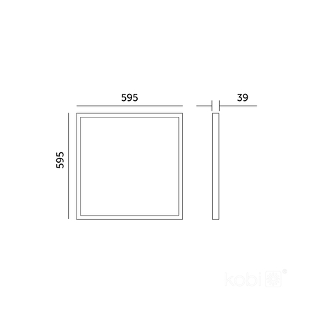 Panel LED BRISBANE 36W 60x60 4000K czarny Kobi Premium