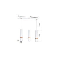 Milagro - Lampa wisząca VIDAR WHITE 3xGU10