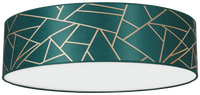 Milagro - Lampa sufitowa ZIGGY GREEN Gold/Bottle green 3xE27 Ø50cm