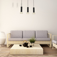 Milagro - Lampa wisząca DANTE Black/Gold 3x mini GU10