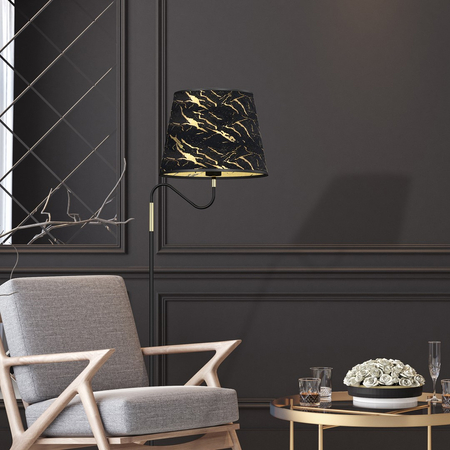 Milagro - Lampa stojąca HERMES Black/Gold 1xE27