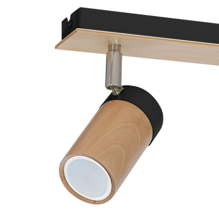Milagro - Lampa sufitowa BARON BLACK 3xGU10