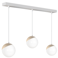 Milagro - Lampa wisząca SFERA WOOD 3xE14