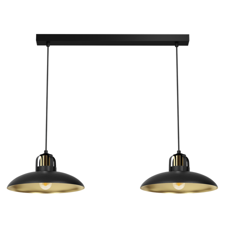 Milagro - Lampa wisząca FELIX BLACK/GOLD 2xE27