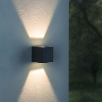 Oprawa elewacyjna dwustronna kinkiet LED czarny 6W IP54 2700K