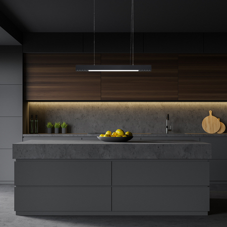 Lampa wisząca Cali M czarna Tuya LED CCT