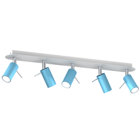 Milagro - Lampa sufitowa PRESTON BLUE/WHITE 5x mini GU10