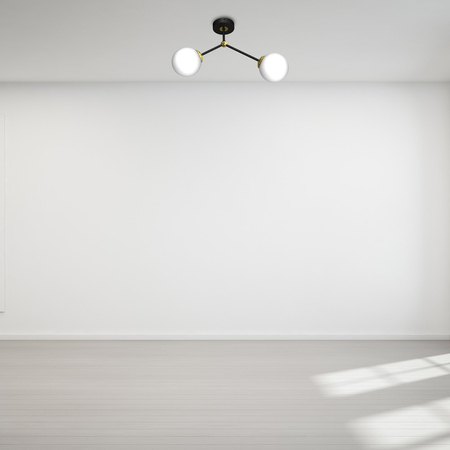 Milagro - Lampa sufitowa JOY BLACK / GOLD 2xE14