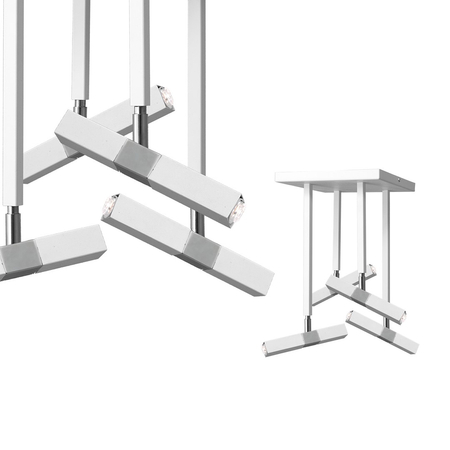 Milagro - Lampa sufitowa CASTRO WHITE / CHROME 4xG9