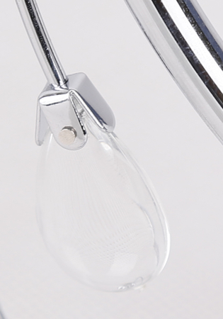 SIMPLI LAMPA WISZĄCA 3*40W E27  CHROM  Z KRYSZTAŁKIEM+KLOSZ Z PASKIEM