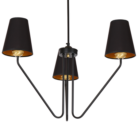 Milagro - Żyrandol VICTORIA BLACK 3xE27