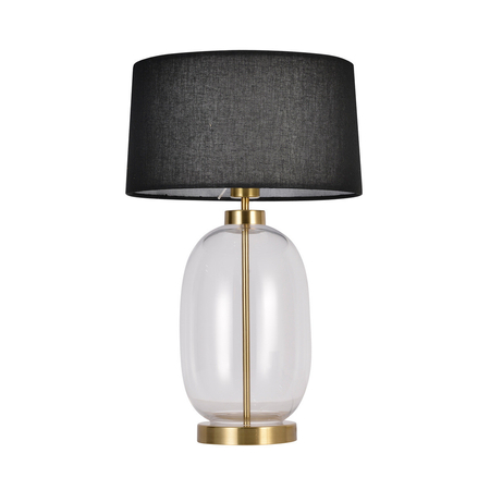 Lampa stołowa Amur czarno - transparentna 1xE27