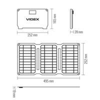 PRZENOŚNA ŁADOWARKA SŁONECZNA VIDEX VSO-F515UU 15W