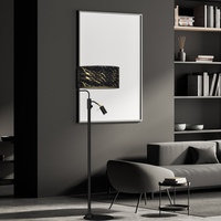 Milagro - Lampa podłogowa SENSO Black/Gold 1xE27 + 1x mini GU10