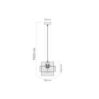 Lampa wisząca Miele dymna 1xE27