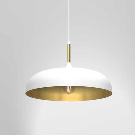 Milagro - Lampa wisząca LINCOLN WHITE/GOLD 1xE27 45cm