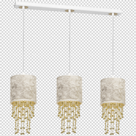 Milagro - Lampa wisząca ALMERIA WHITE/GOLD 3xE27