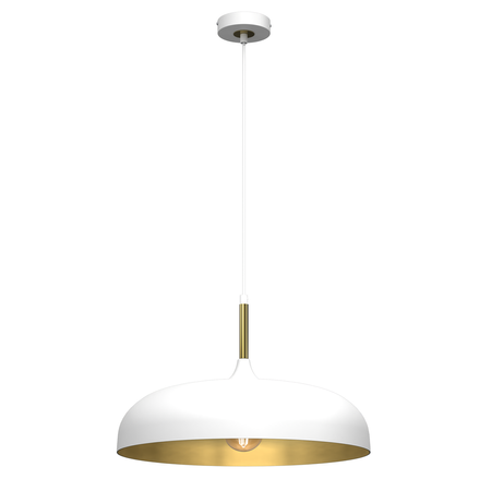 Milagro - Lampa wisząca LINCOLN WHITE/GOLD 1xE27 45cm