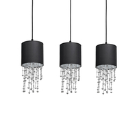Milagro - Lampa wisząca ALMERIA BLACK/CHROME 3xE27