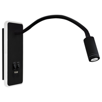 Milagro - Lampka nocna BASE 8W+2W BLACK