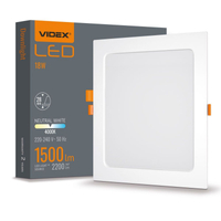 Oprawa podtynkowa LED biała kwadrat 18W 1500lm