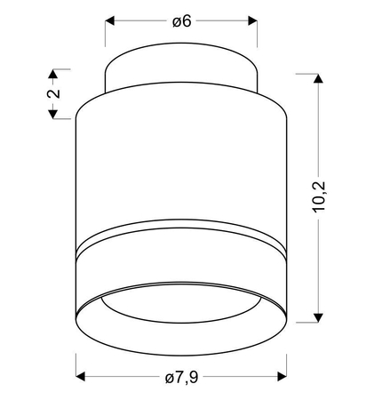 LAMPA SUFITOWA TUBA 12W LED 7,9/10,2 BIAŁY 4000K