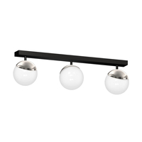 Milagro - Lampa sufitowa SFERA BLACK/CHROME 3xE14
