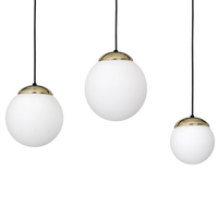 Milagro - Lampa wisząca SPARTA BLACK / GOLD 3xE14