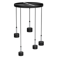 Milagro - Lampa wisząca ARENA BLACK/SILVER 5xGX53