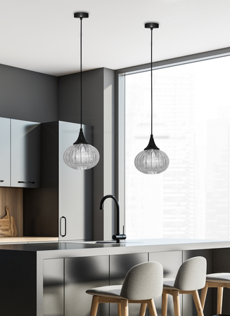 LAMPA WISZĄCA EXETER  145mm 1 CZARNY
