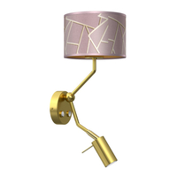 Milagro - Kinkiet ZIGGY PINK Gold/Pink 1xE27 + 1x mini GU10