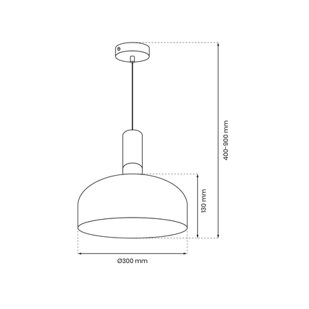 Milagro - Lampa wisząca MALMO BLACK/WOOD 1xE27