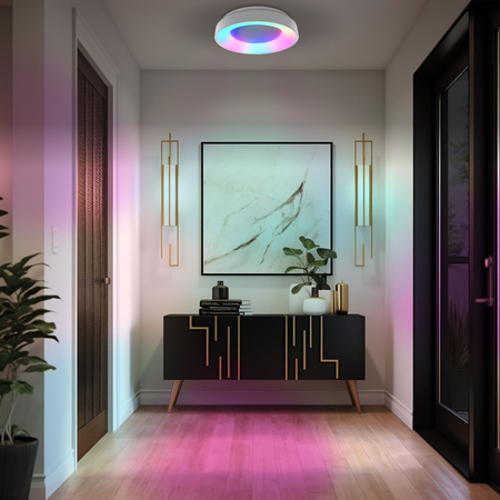 Plafon LED oprawa sufitowa okrągła biała 72W RGB + pilot VLE-ERC-RGB-72W