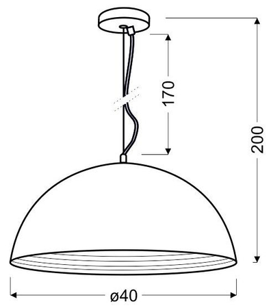 DORADA LAMPA WISZĄCA 40 1X60W E27 CHROM