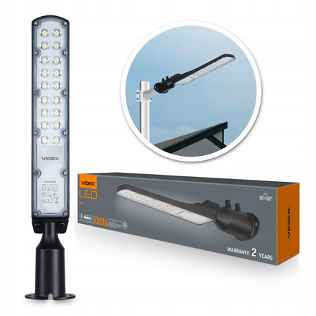 Lampa Uliczna Videx 50W 5000 Lumenów Zasilanie Sieciowe Barwa 5000K IP65 VL-SLE18-0505