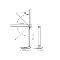 Lampka biurkowa czarna LED 18W z bezprzewodowym ładowaniem 1800-6500K 500lm