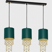 Milagro - Lampa wisząca ALMERIA GREEN/GOLD 3xE27