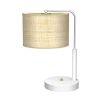 Milagro - Lampa gabinetowa MARSHALL WHITE / RATTAN 1xE27