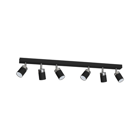 Milagro - Lampa sufitowa JOKER BLACK/CHROME 6xGU10