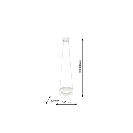 Milagro - LAMPA WISZĄCA RING 12W LED