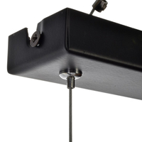 Milagro - Lampa wisząca OZZY BLACK / WOOD 4xE27 60W
