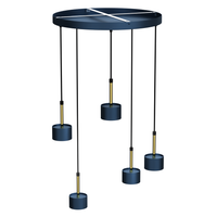 Milagro - Lampa wisząca ARENA BLUE/GOLD 5xGX53