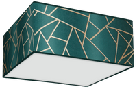 Milagro - Lampa sufitowa ZIGGY GREEN Gold/Bottle green 2xE27