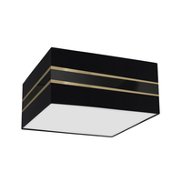 Milagro - Lampa sufitowa Kwadrat ULTIMO BLACK 2xE27
