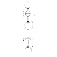 Lampa sufitowa JOY BLACK 2xE14
