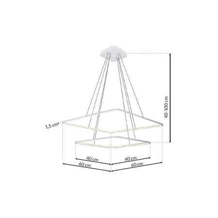 Milagro - LAMPA WISZĄCA NIX WHITE 50W LED