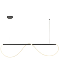 Lampa wisząca Meleca M czarna LED CCT